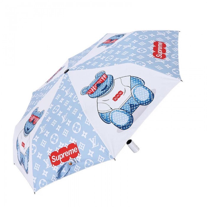 supreme ルイヴィトンコラボ熊柄日傘 折り畳み傘 小型ミニ 傘 レディース 可愛い雨傘 晴雨兼用