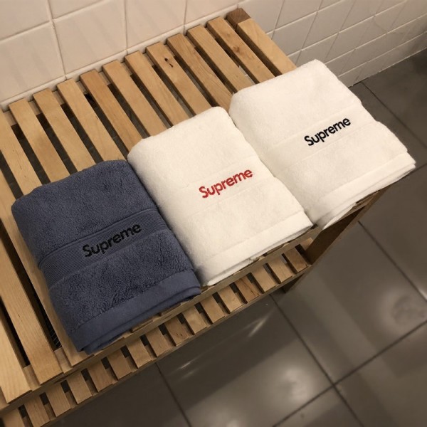 シュプリーム ブランド綿100% タオル フェイスタオル Supreme刺繍 バスタオル 大人 家庭用 ホテルスタイル タオル 柔らかい 吸水 厚手 無地 高級用品 コーマ糸 ふわふわ 人気