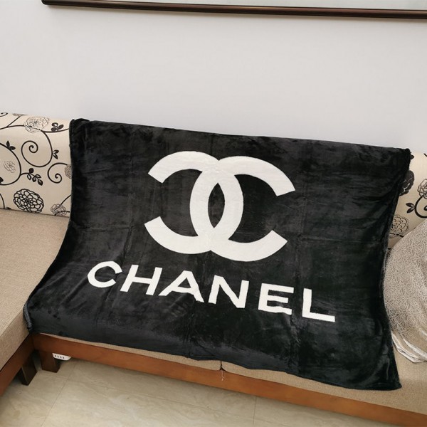 シャネル フランネル毛布 オシャレ ブランド かけ毛布  ブランケット CHANEL 敷毛布 フランネル 暖かい シャネル ひざ掛け 丸洗い可能 