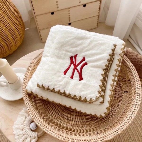 MLB NY ブランド風 限定タオル 柔軟性 綿製 タオル 精巧刺繍 完璧ステッチ 家庭用 厚手タオル 多用途 カラフル フェイスタオル 超吸水 シンプル お洒落 タオル