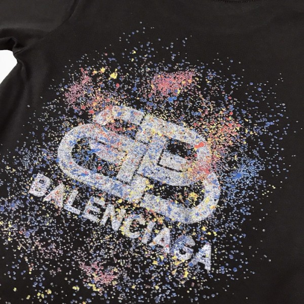 ハイブランドBalenciaga バレンシアガ子供tシャツ夏ハイブランドメンズ半袖tシャツ男女兼用ブランドペア揃いtシャツ高品質ブランド 服 コピー 激安屋 90¬160cm S¬3XL 
