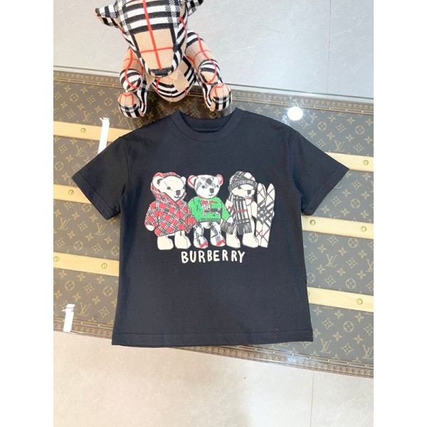 Burberry バーバリーハイブランド子供tシャツ偽物レディースメンズブランドペア揃い tシャツ高品質韓国 トップス tシャツ20代 30代40代tシャツ 激安パロディ 上着 S¬3XL 