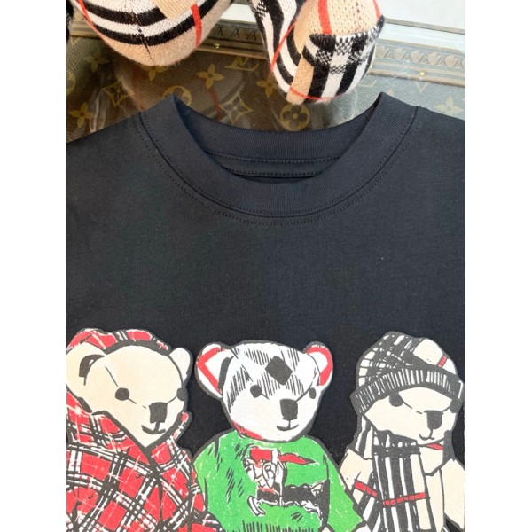 Burberry バーバリーハイブランド子供tシャツ偽物レディースメンズブランドペア揃い tシャツ高品質韓国 トップス tシャツ20代 30代40代tシャツ 激安パロディ 上着 S¬3XL 
