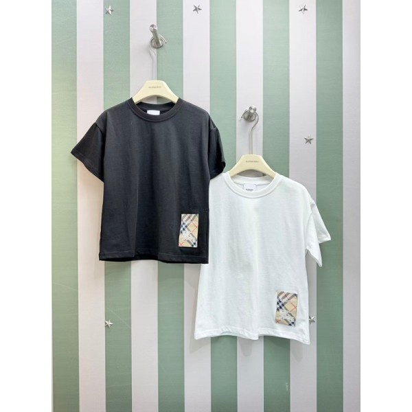 Burberry バーバリーブランドペア揃いtシャツカットソー コピーブランド半袖tシャツ 上着 カジュアル ブランド子供tシャツ 高品質Tシャツ カットソー ペアカップル