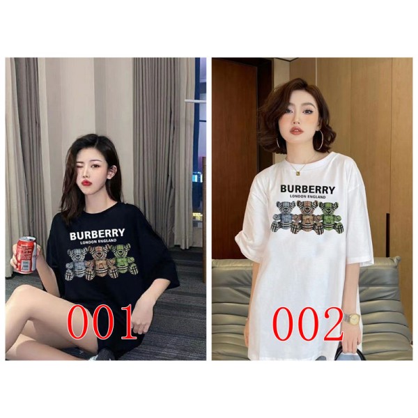 Burberry バーバリーブランドペア揃いtシャツカットソー コピーハイブランド子供tシャツ 90~160cm 偽物 レディースメンズ ブランド男女兼用tシャツ S~3XL 高品質 韓国 メンズ tシャツ