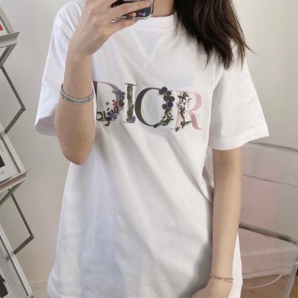 Dior ディオールブランドペアルックtシャツカットソー コピー子供tシャツハイブランド夏 半袖tシャツ20代 30代40代tシャツ 激安パロディ 