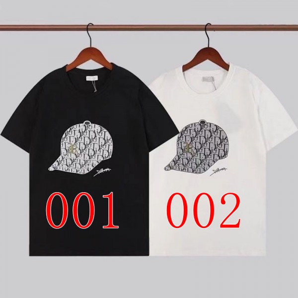 Dior ディオールブランド半袖tシャツカットソー メンズ 上着コピー tシャツハイブランド夏ペア揃いＴシャツ 韓国tシャツ 子供Tシャツ カットソー ペアカップル S¬3XL