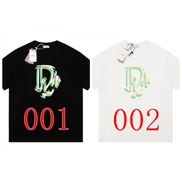 Dior ディオールブランド子供tシャツカットソー コピーブランドペア揃いtシャツオーバーサイズ 20代 30代40代 男女兼用tシャツ 激安パロディtシャツ ユニセック ブランド 90¬160cm  S¬3XL