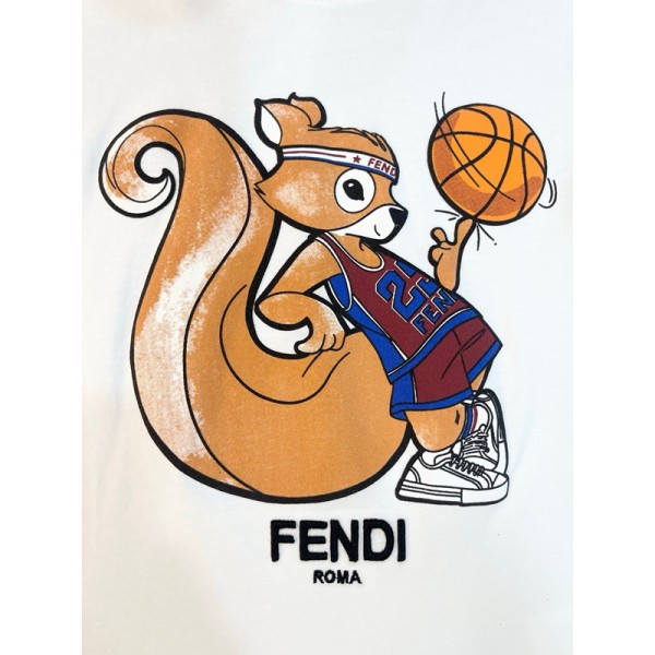 Fendi フェンディブランドキッズ半袖tシャツ夏tシャツブランド上着ｔシャツかわいいブランド親子tシャツ上着カジュアル大人の上質TシャツS¬3XL 