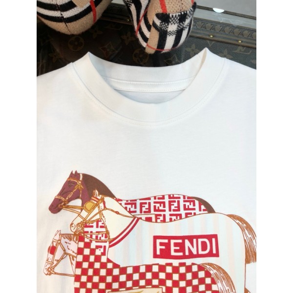 Fendi フェンディブランドキッズ半袖tシャツ韓国 パチモン ペア揃い tシャツ 男女兼用Tシャツ カットソー ペアカップル20代 30代40代tシャツ 激安パロディ 90¬160cm S¬3XL 