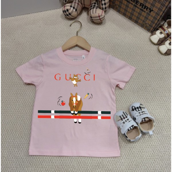 Gucci グッチブランド子供tシャツカットソー コピーブランド親子服 コピー 激安屋 Tシャツカットソーペアカップルtシャツ ユニセック ブランド メンズｔシャツ レディース激安 S¬3XL