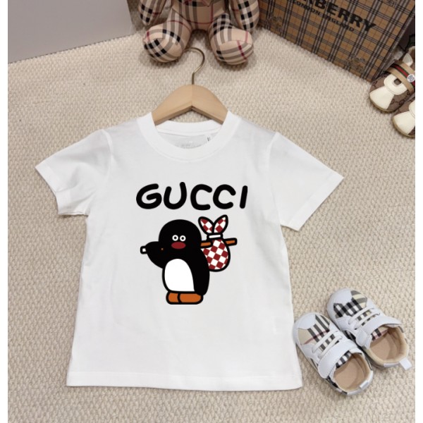 Gucci グッチハイブランド親子tシャツ 偽物 レディース 上着 メンズ夏tシャツブランド かわいいブランド子供服 コピー 激安屋Tシャツ カットソー ペアカップル 