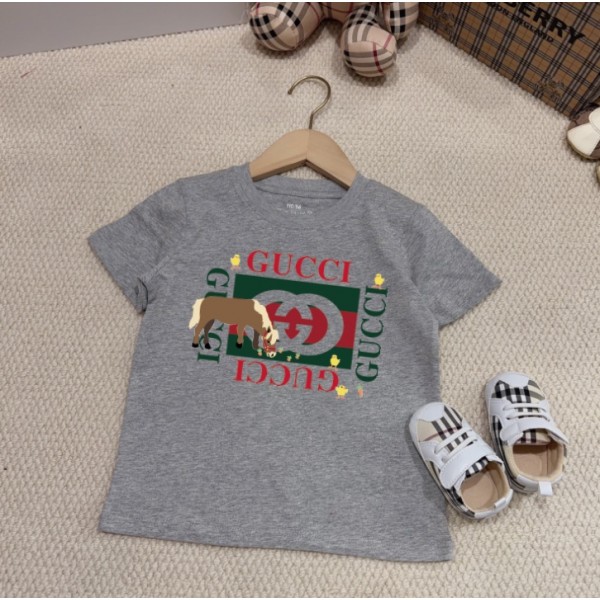 Gucci グッチペアルックtシャツハイブランド夏tシャツ 上着 カジュアル ブランド子供tシャツ 高品質 ブランド親子服 コピー 激安屋 S¬3XL 
