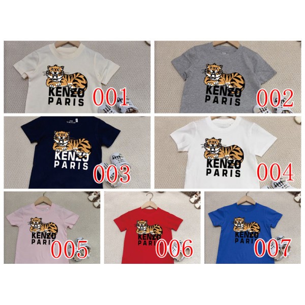 Kenzo ケンゾー ハイブランド親子tシャツ 偽物 レディース メンズ 夏tシャツ ブランド かわいい ブランド子供tシャツ 高品質tシャツ ユニセック ブランド90-160CM  S-3XL