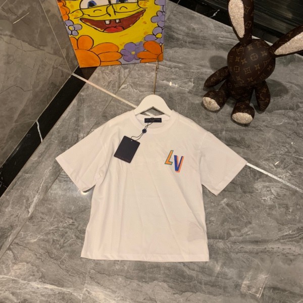 ハイブランドLv ルイヴィトン黒白tシャツ 夏 ハイブランドメンズ半袖tシャツ 男女兼用 韓国 tシャツ 子供tシャツ ユニセックtシャツ ブランド親子服　