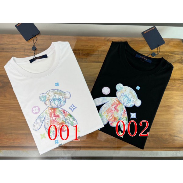 ハイブランドLv ルイヴィトン親子tシャツ夏 ブランド キッズ半袖tシャツ ブランドペア揃いtシャツ オーバーサイズ 大人の上質Tシャツ レディース メンズ