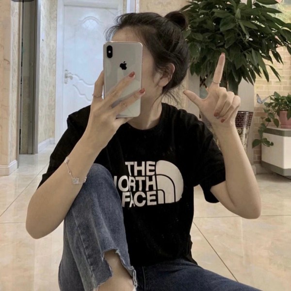 ハイブランドザノースフェイス THE NORTH FACE 親子tシャツ夏 ブランド黒白tシャツ オーバーサイズ ブランドペア揃いtシャツ 上着 カジュアル 20代 30代40代tシャツ 激安 パロディ