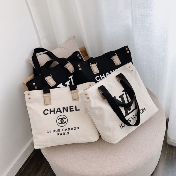 ルイヴィトン キャンバスバッグ chanel ブランドトートバック A4 大容量 ショルダー トート 手提げバッグ ロゴ入れ キャンパストート帆布 男女兼用 旅行用 通勤通学