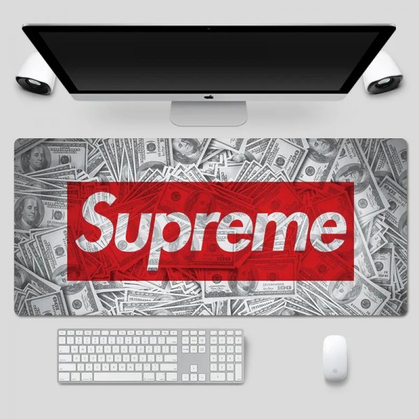 Supreme ブランド デスクマット 滑り止め ラバー裏 シュプリーム ラップトップマット 厚型 デスクブロッター パソコンマウスパッド 机マット オフィス及び自宅用 マウス対応 17色