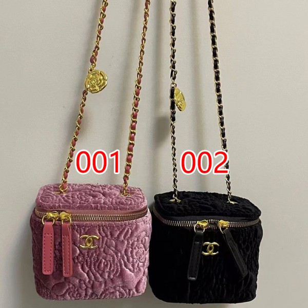 可愛い シャネル チェーンバッグ ブランド chanelレディース ミニバッグ 斜め掛け ボックス型バッグ 化粧ポーチ ボックスバッグ ふわふわ ベルベット 高品質 女の子バッグ 通勤 通学 結婚式 旅行
