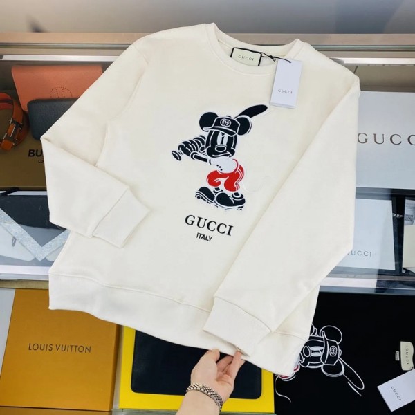 ブランド グッチ パーカー メンス 長袖 Tシャツ gucci コラボ ディズニー レディース スウェット 柔軟性 カジュアル シャツ 春秋冬服 コットン100％ 高品質 かわいい パンダ柄 コーディネート良い 男女通用 学生 通学 大きいサイズ