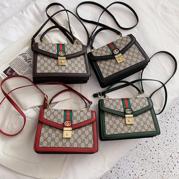 人気 ブランド グッチ ショルダーバッグ レディース 高級PUレザー gucci 流行り ハンドバッグ 斜めがけバッグ 大容量 2way 上質金具 カラーブロッキング鞄 高品質 プレゼント激安