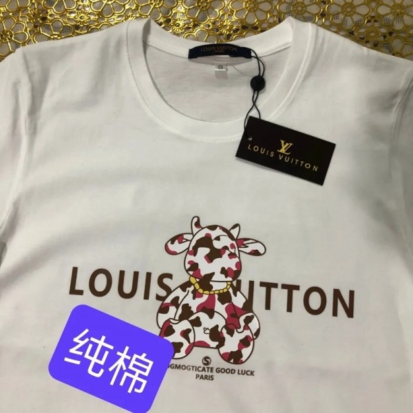 lv ブランド服 レディース tシャツ おしゃれ ルイヴィトン 半袖 メンズ トップス 100％コットン 親子服 キッズ服 Ｔシャツ 快適 柔らかい 通気性 肌触り良い 男女兼用 カジュアルウェア