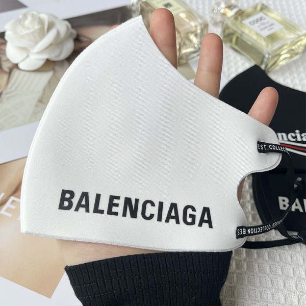 ブランド BALENCIAGA 洗えるマスク 年中使えるマスク 耳が痛くない バレンシアガ マスク 洗えるマスク フィット マスク3Dマスク子供 個別 白黒マスク 男女兼用 フィット感 呼吸しやすい 伸縮性 繰り返し使える