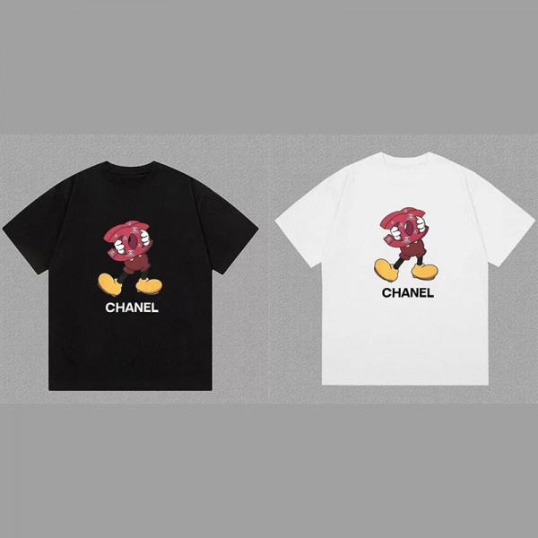 Chanel シャネル夏tシャツブランドかわいいブランド 服 コピー 激安屋Tシャツカットソーペアカップル20代 30代40代tシャツ 激安パロディS - 5XL