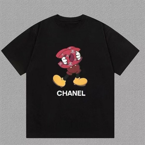 Chanel シャネル夏tシャツブランドかわいいブランド 服 コピー 激安屋Tシャツカットソーペアカップル20代 30代40代tシャツ 激安パロディS - 5XL