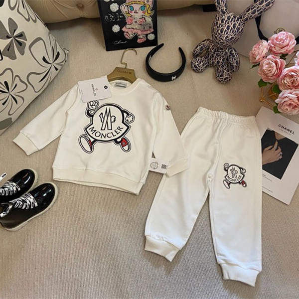 Moncler モンクレールブランドキッズ スウェット 上下セット パジャマ 裏起毛 長袖 長ズボン 73~100cm ルームウェア 部屋着 ベービースポーツウェア ゆったり 人気 カジュアル 普段着 通学 通園