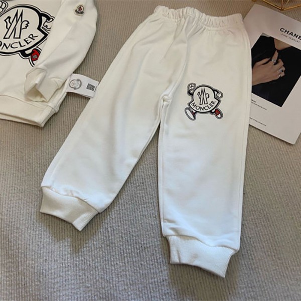 Moncler モンクレールブランドキッズ スウェット 上下セット パジャマ 裏起毛 長袖 長ズボン 73~100cm ルームウェア 部屋着 ベービースポーツウェア ゆったり 人気 カジュアル 普段着 通学 通園