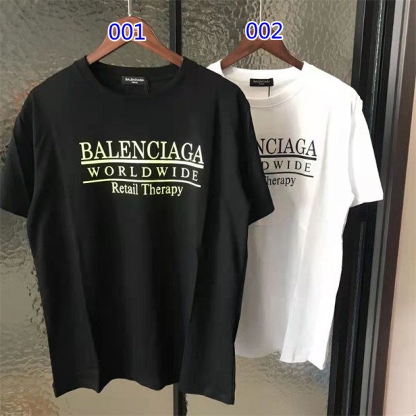 バレンシアガ Tシャツ 短袖 カジュアル 丸首 tシャツ ロゴ 潮流 夏 新品 ハイブランドTシャツ Balenciaga ファション 半袖 トレーニングシャツ ゆったり 高品質 男女兼用 綿シャツ 肌触り優しい 通気性 S~4XL