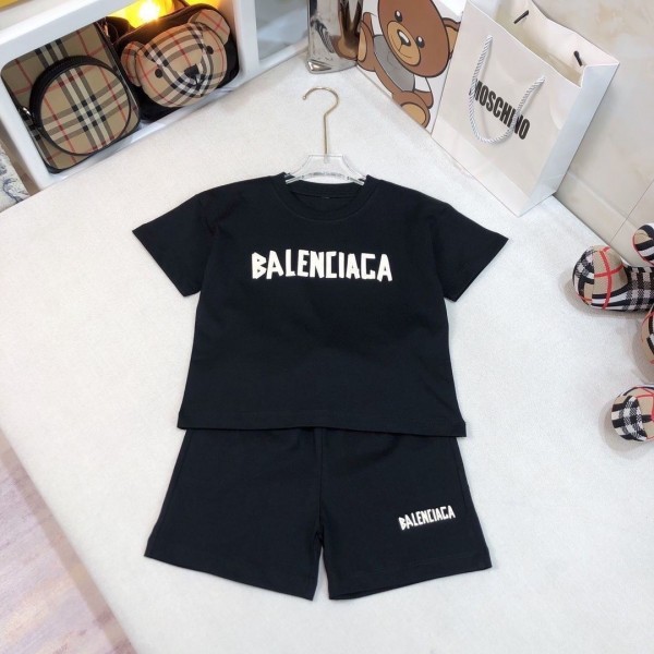  ブランド バレンシアガ 子供服 2点セット ボーイズ 男の子 balenciaga シャツ ショートパンツ ハーフパンツ 男児 スポーツウェア スウェット ジャージ キッズ服 カジュアル 春 夏 大きいサイズ 通園 通学