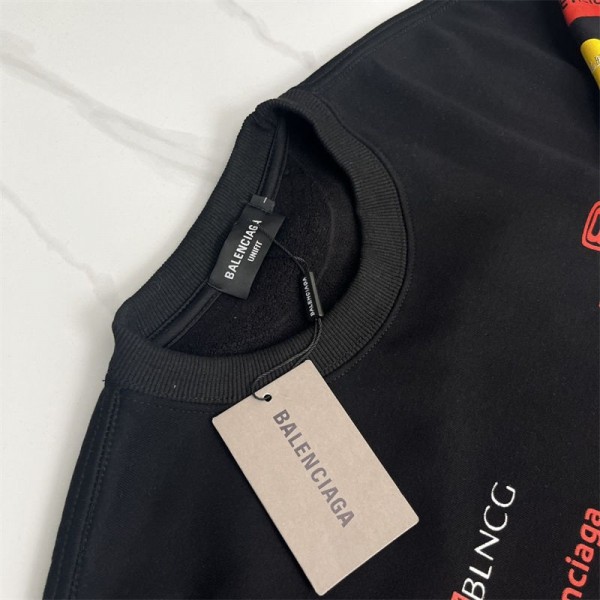 Balenciaga バレンシアガハイブランドプルオーバーパーカー偽物ブランドトレーナー裏起毛スウェット偽物 男女兼用 トレーナースウェットパーカー L - 4XL