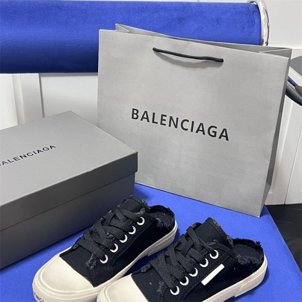 バレンシアガ 春夏 軽量 かかとなし スニーカー BALENCIAGA スリッポン メンズ キャンバスサンダル 225¬265CM スリッパ カジュアル靴 クロッグサンダル 通気性 歩きやすい おしゃれ