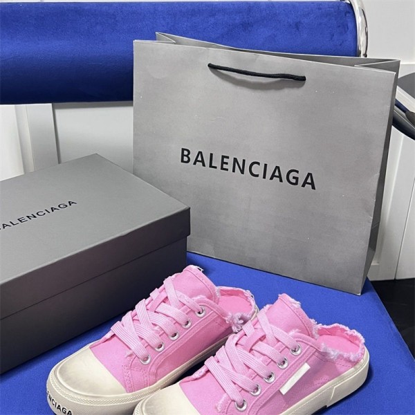 バレンシアガ 春夏 軽量 かかとなし スニーカー BALENCIAGA スリッポン メンズ キャンバスサンダル 225¬265CM スリッパ カジュアル靴 クロッグサンダル 通気性 歩きやすい おしゃれ