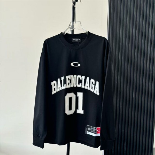 Balenciaga バレンシアガ長袖tシャツハイブランドサッカーtシャツ韓国 パチモン tシャツ 大人の上質Tシャツ 人気 ファッション トレーナーｔシャツ L - 4XL