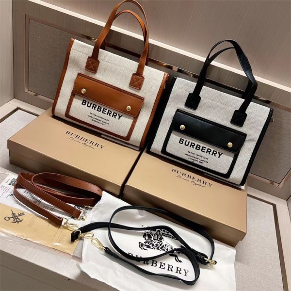 ブランド バーバリー トートバッグ レディース BURBERRY キャンバスバッグ 大容量 2way 肩掛けバッグ 手提げハンド バッグ 高品質 キャンバストート 通勤通学 旅行カバン カジュアル 男女兼用 耐久性