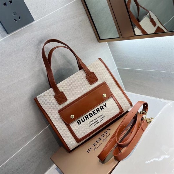 ブランド バーバリー トートバッグ レディース BURBERRY キャンバスバッグ 大容量 2way 肩掛けバッグ 手提げハンド バッグ 高品質 キャンバストート 通勤通学 旅行カバン カジュアル 男女兼用 耐久性