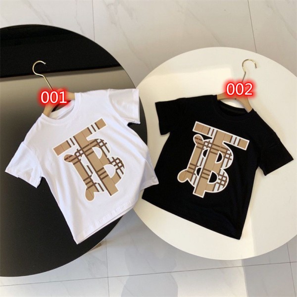 バーバリー Burberry ブランド 子供服 ｔシャツ 黒白 カジュアル 人気 ファション