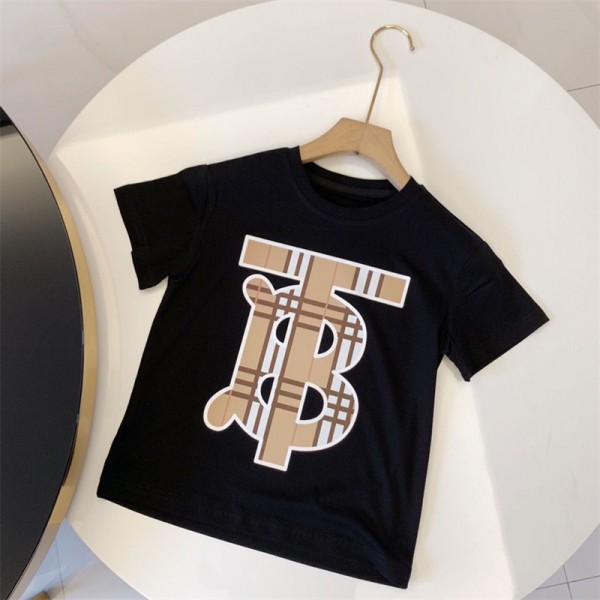 バーバリー Burberry ブランド 子供服 ｔシャツ 黒白 カジュアル 人気 ファション