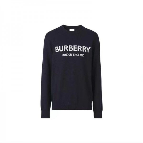 Burberry バーバリー ブランドニット レディース セーター トップス 長袖 クルーネック 春 秋 冬 ニュールック 重ねる着便利 メンズ 着回しやすい 着痩せ 高伸縮 リブ カットソー ニットソー インナー カジュアル