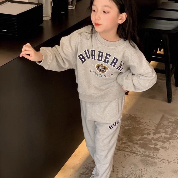 Burberry バーバリーブランドキッズ ジャージ 上下セット 男の子 スウェットシャツ 裏起毛 セットアップ パーカー スウェットパンツ トレーナーウェア ジュニア 春秋 秋冬 長ズボン スポーツウェア 100 - 160cm