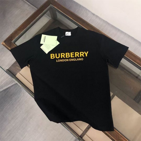 Burberry バーバリーブランドtシャツオーバーサイズハイブランド半袖tシャツ男女兼用ブランドtシャツ高品質大人の上質TシャツS - 4XL