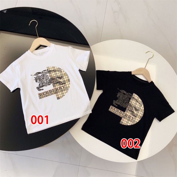 Burberry バーバリーブランド子供tシャツ高品質韓国 パチモンキッズ用 tシャツブランド 服 コピー 激安屋Tシャツカットソー 男女兼用100 - 160cm