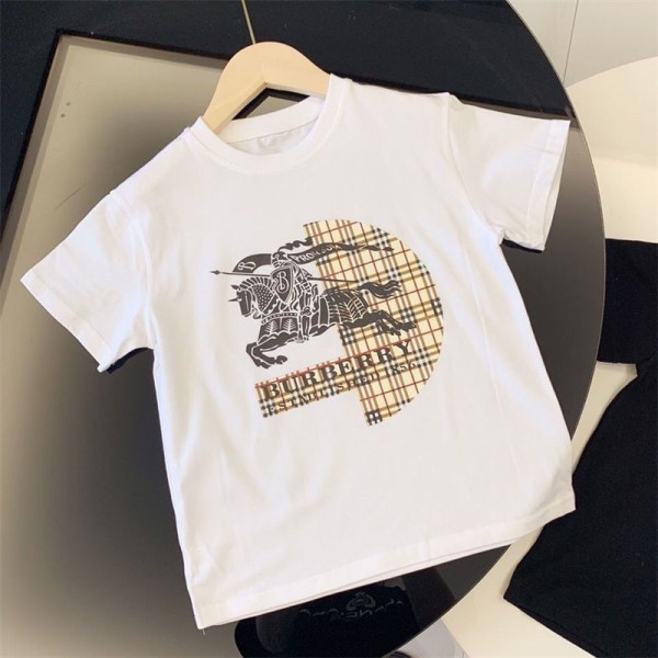 Burberry バーバリーブランド子供tシャツ高品質韓国 パチモンキッズ用 tシャツブランド 服 コピー 激安屋Tシャツカットソー 男女兼用100 - 160cm