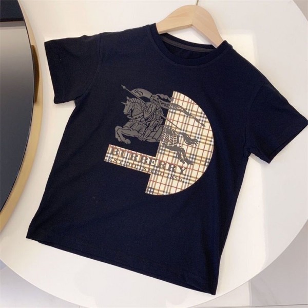 Burberry バーバリーブランド子供tシャツ高品質韓国 パチモンキッズ用 tシャツブランド 服 コピー 激安屋Tシャツカットソー 男女兼用100 - 160cm
