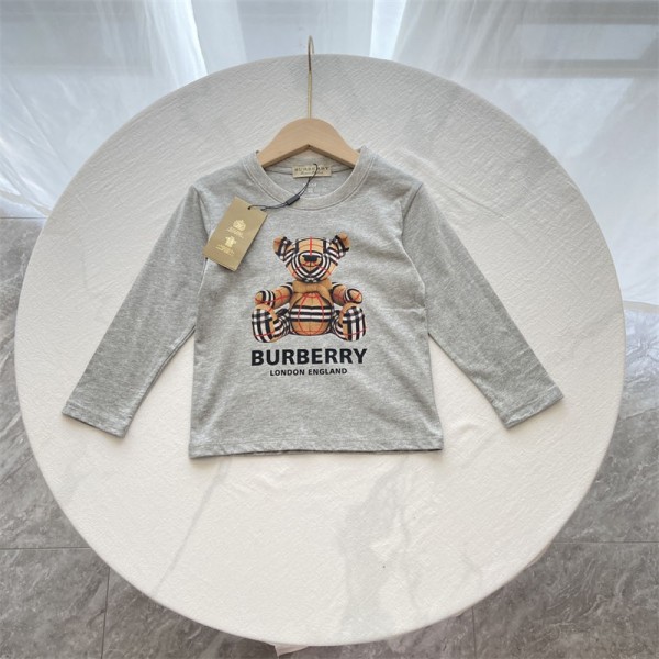 Burberry バーバリーハイブランドボーイズ 長袖 Tシャツ 子供服トップス キッズ上着 プリント柄 通学 通園 部屋着 ジュニア 綿 インナー 肌着 上着 普段着 カジュアル ゆったり 90¬160cm