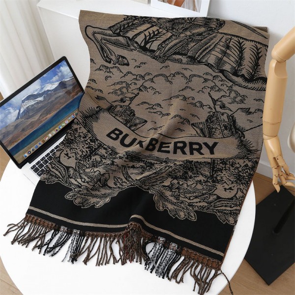 Burberry バーバリーハイブランド 秋冬 マフラーブランドパロディ ストール 激安レディース向け高品質ケープ 防寒マフラー男女兼用 リバーシブルマフラー 肩掛け